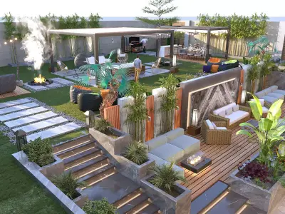 Outdoor Area design  3D model