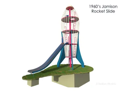 1960s Jamison Rocketship Slide  3D model
