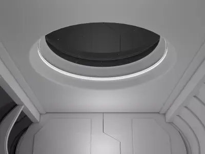 Sci Fi Room Low-poly 3D model 7