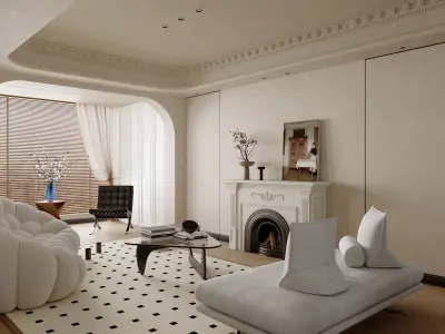 apartment interior scenes       3D model 4