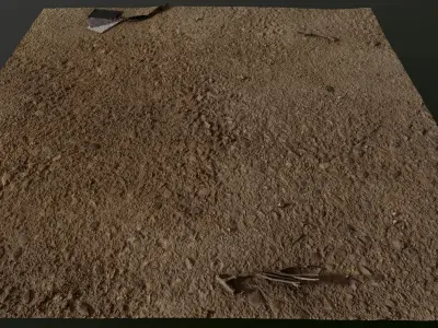 scanconcrete001 dirt floor 3D model