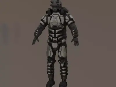 Scifi Soldier - Operator 001 Low-poly 3D model