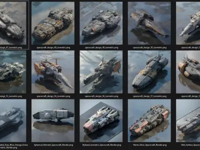 SPACESHIPS BUNDLE 4 - 95 assets 3D model