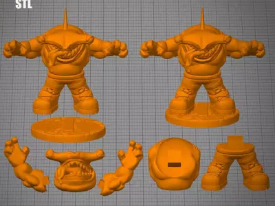 Street Sharks Jab Chibi STL for 3D Printing ChibiSTL 3DXM 3D print model