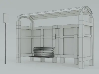 Urban city infill bundle Low-poly 3D model