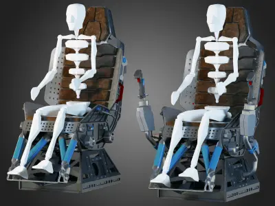 Futuristic chair 3D model