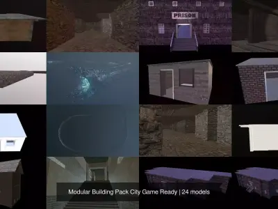 Modular Building Pack City Game Ready