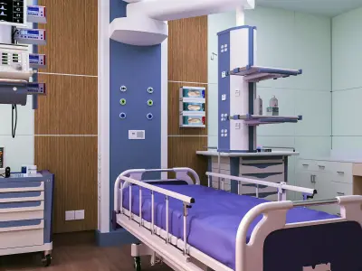 MEDICAL SPACES-ICU-INTENSIVE CARE UNIT 3D model