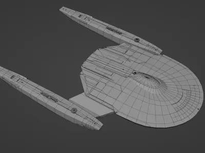 Star Trek Malachowski-Class Starship Low-poly 3D model