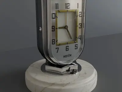 Art Deco table clock lamp 3D model