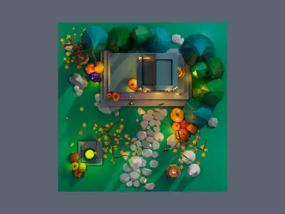 land 5A Low-poly 3D model