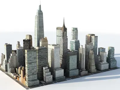  Manhattan District 02 Low Poly Updated 