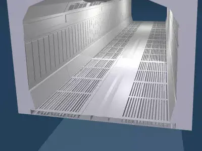 Science-fiction corridor 3D model
