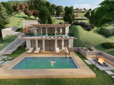 Villa Site Design 3D model