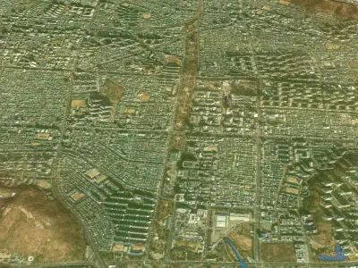 Incheon - Topography Terrain Low-poly 3D model