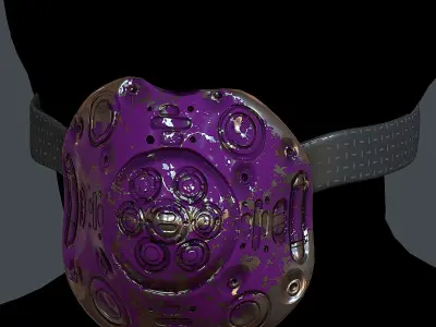 Gas mask helmet 3d model scifi Low-poly Low-poly 3D model