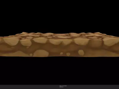 Stylized Cobblestone Path Game Ready - AI Low-poly 3D model