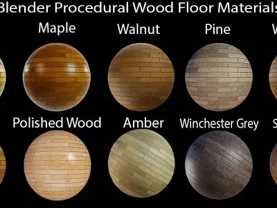 Blender Procedural Wood Floor Materials Texture