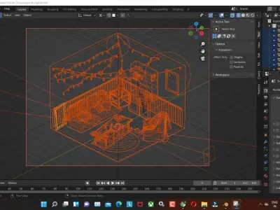 stranger-things low poly model render in blender Low-poly 3D model