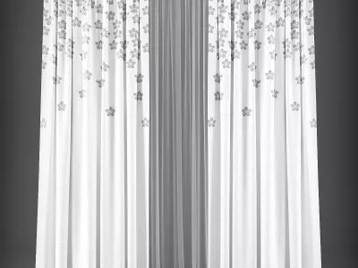 Curtain 3D model 263 Low-poly 3D model