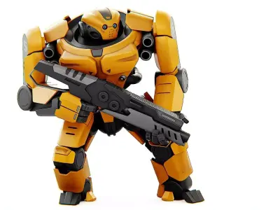 DOOM FIGHTER-V3   RIGGED 3D model