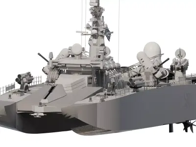 GREEK NAVY FAST ATTACK MISSILE PATROL BOAT 3D model