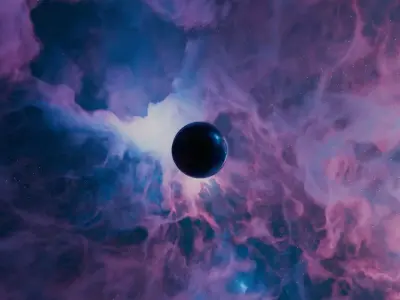 Violet Tempest Nebula HDRI 12k 360 degree 3D model