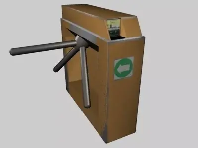 subway gate Low-poly 3D model