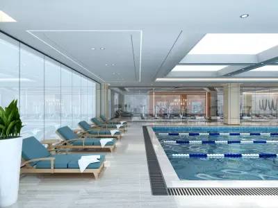 swimming pool Low-poly 3D model