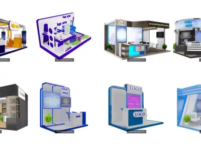 Booth Exhibition Stand G12 3D Model Pack