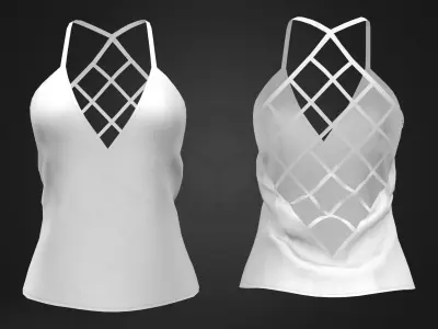 Criss-Cross Camisole Low-poly 3D model