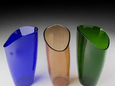 free glass vase Free low-poly 3D model