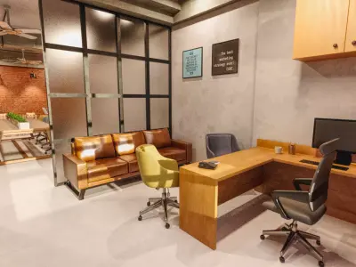 Industrial Rustic Workplace 3D model