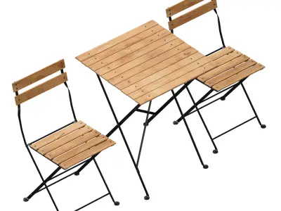 Outdoor Folding Furniture Outdoor Terrace Cafe Furniture 3D model