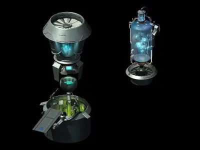 Machinery - Floor Light 02 3D model