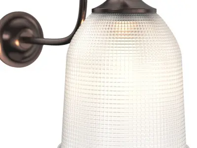 Petite Reeded Glass Sconce 3D model