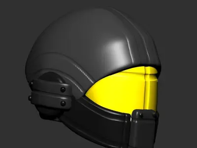 High quality scifi helmet high poly sculpt 3d printable 3D model