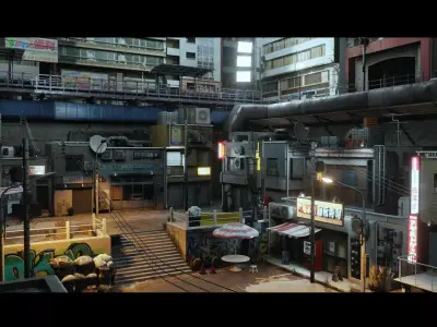 Cyberpunk Street 3D model