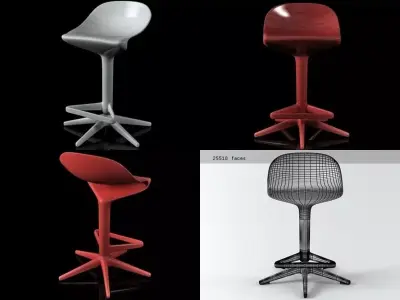 Spoon Stool 3D model