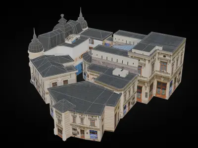 Romania Landmark Buildings Pack Low-poly 3D model