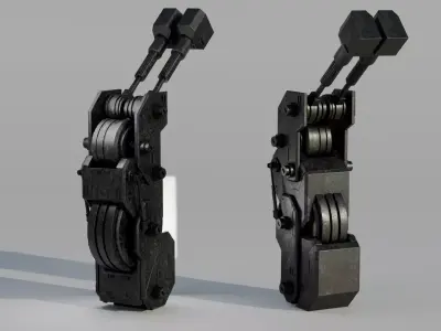Mech Knee Low-poly 3D model