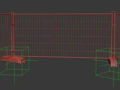 Security - Barrier Fence 3D model