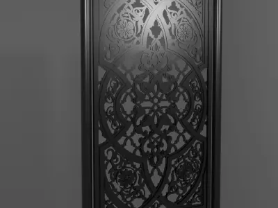 Metal entrance door 3D model