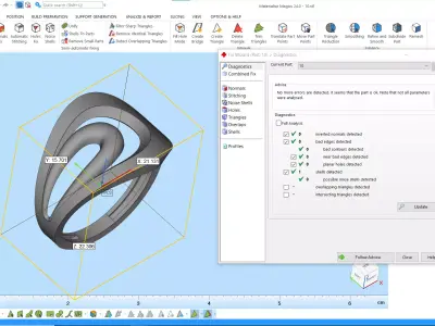 Modern Sculptural Adjustable Ring 3DM STL 3D print model 3