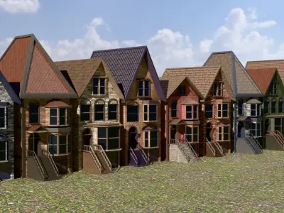Rows of Houses 3D model