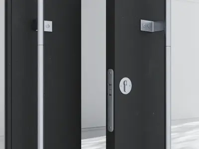 Aluminium door 130 3D model