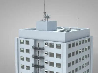 Apartment Building OS 3D model