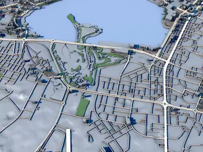 Cityscape Ras al-Khaimah United Arab Emirates 3D model