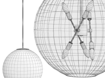  Sfera 6 Light Pendant Low-poly 3D model