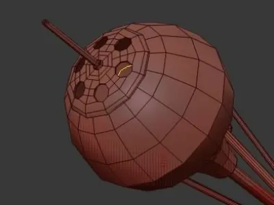 Glass Globes Sputnik Chandelier 3D model